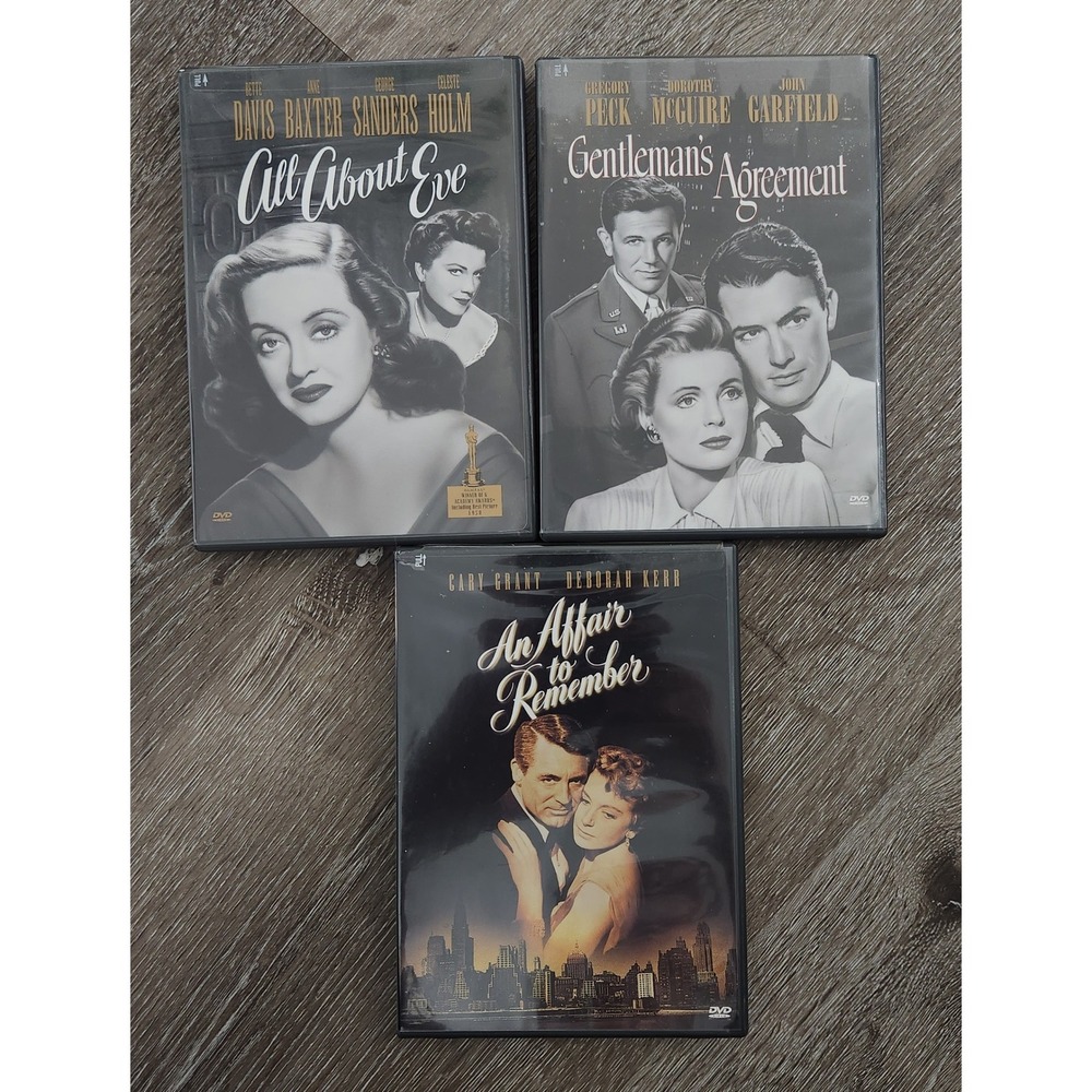 Classic Movie DVD Lot All About Eve Gentlemans Agreement An Affair to Remember